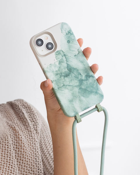 iPhone 15 Crossbody Case in Aqua Green | Change